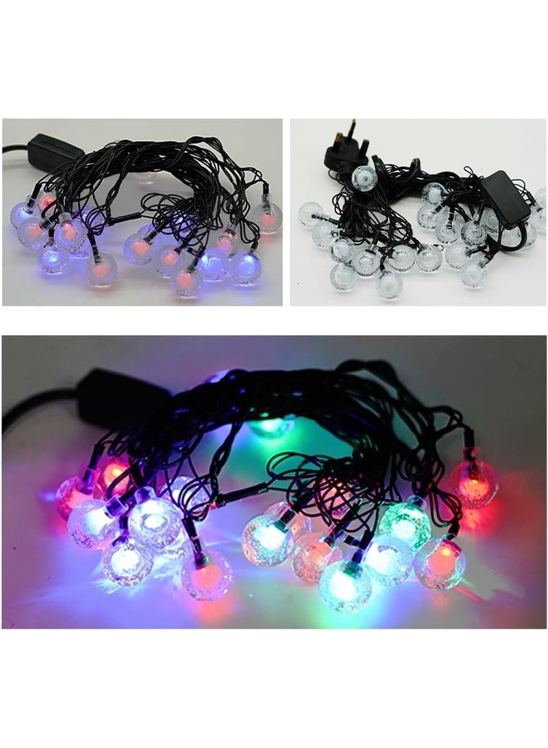 ALLTEC Multi Colored Bubble Ball Fairy String Lights, 20 LED, 5 Meter Length, Indoor/Outdoor Use, for Home Garden Yard Christmas Decoration - Image 4