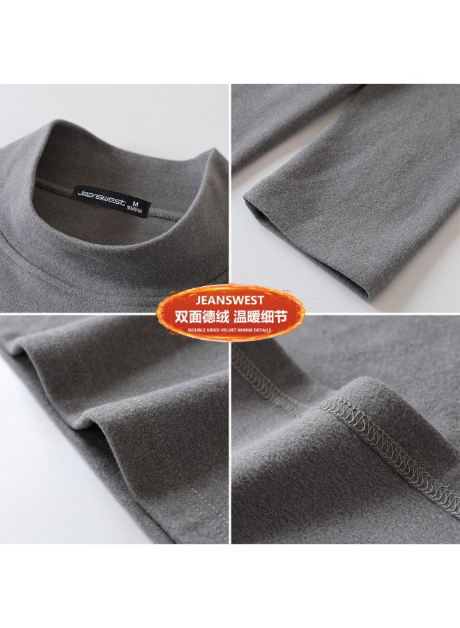 Jeanswest German Fleece Women'S Base Layer Shirt Semi-Turtle Neck Comfortable Casual Top Slim-Fit Versatile Long Sleeve T-Shirt Warm Autumn Underwear - Image 4