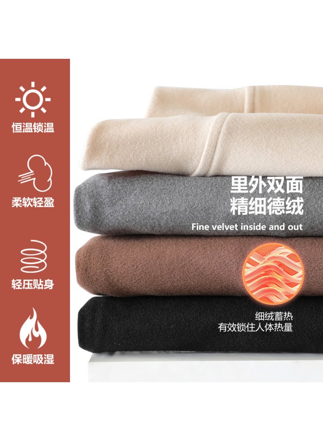 Jeanswest German Fleece Women'S Base Layer Shirt Semi-Turtle Neck Comfortable Casual Top Slim-Fit Versatile Long Sleeve T-Shirt Warm Autumn Underwear - Image 5