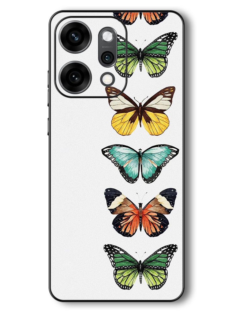 Theodor Case Compatible with Oppo Reno 14 Pro 6.83 Inch Protection Shockproof Bumper Cover Butterflies - Image 1
