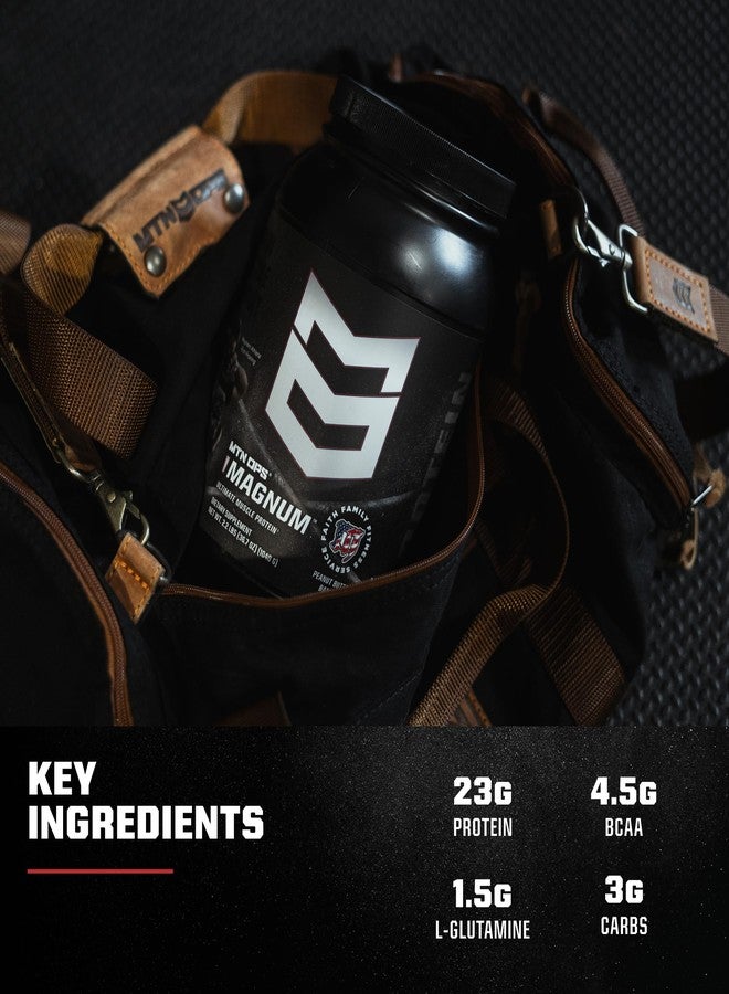 MTN OPS Magnum Protein Powder 23g Protein per Serving Whey Protein Blend with BCAAs Low Sugar Gluten Free 30 Servings Peanut Butter Banana - Image 5