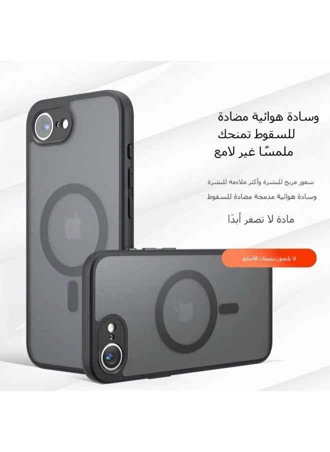 General Suitable for iPhone 16E mobile phone case Qijia airbag anti-fall frosted protection magnetic mobile phone case  - Image 3