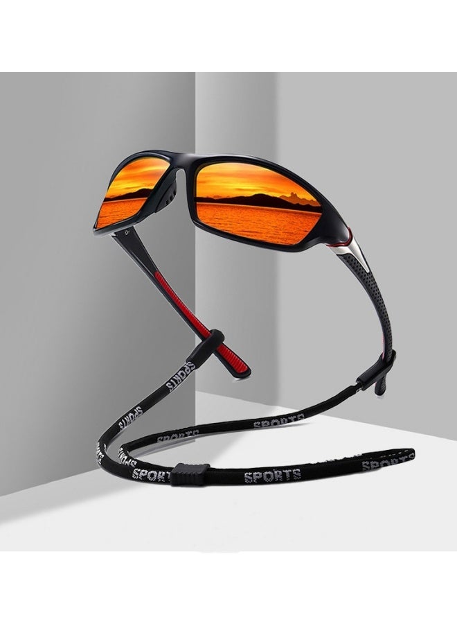 كيو نظارات شمسية رياضية مستقطبة للرجال وهم يركبون الدراجات أثناء صيد الأسماك حماية فوق 400 (نظارات + حبل) - Image 1