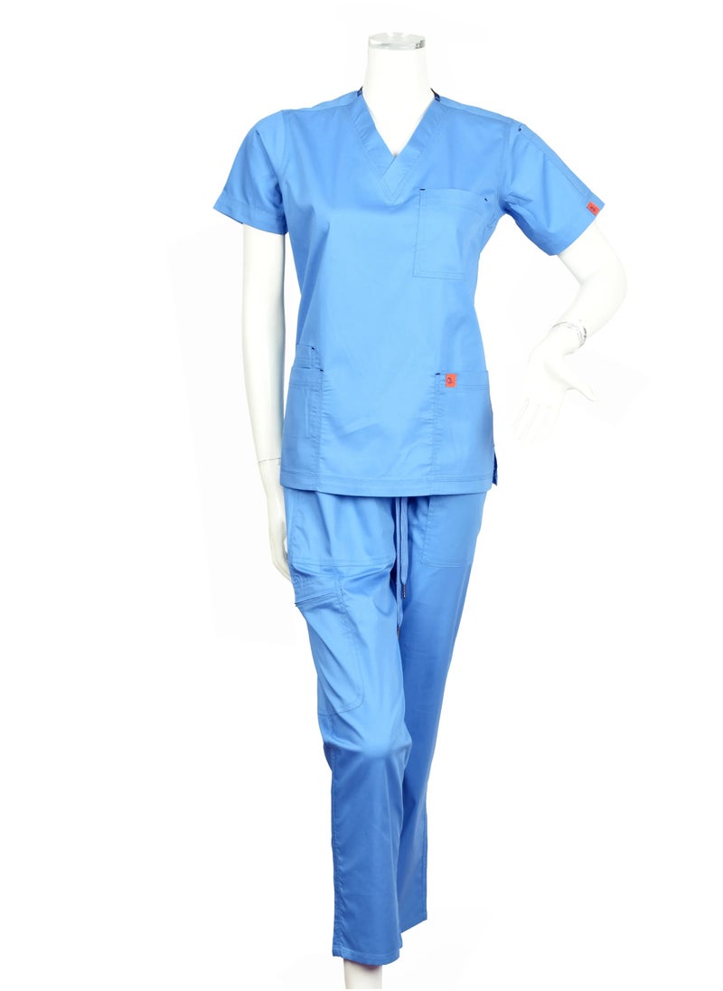 OXYGEN Oxygen Unisex Scrub Set Sky Blue B15 X  - Image 2
