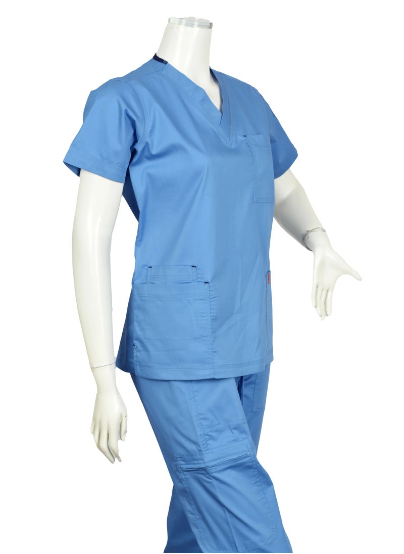 OXYGEN Oxygen Unisex Scrub Set Sky Blue B15 X  - Image 4
