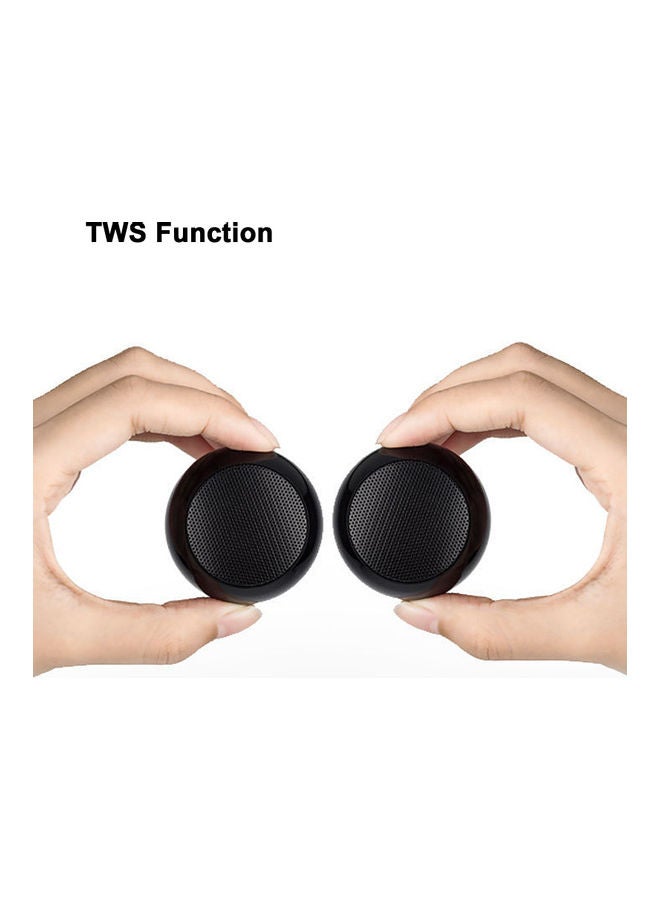 Loquat Portable Wireless Mini Speaker With Mic LU-VQ9-38 Black - Image 2