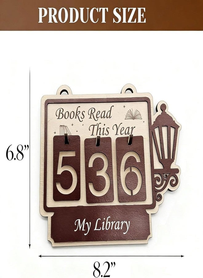 Could Spark Books Read This Year Counter Sign，Book Counter Tracker, Wooden Hanging Library Decor，Bookish Gifts Accessories for Book Lovers,Bookworm, Bookclub, Stocking Stuffers - Image 3