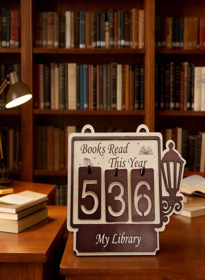 Could Spark Books Read This Year Counter Sign，Book Counter Tracker, Wooden Hanging Library Decor，Bookish Gifts Accessories for Book Lovers,Bookworm, Bookclub, Stocking Stuffers - Image 2