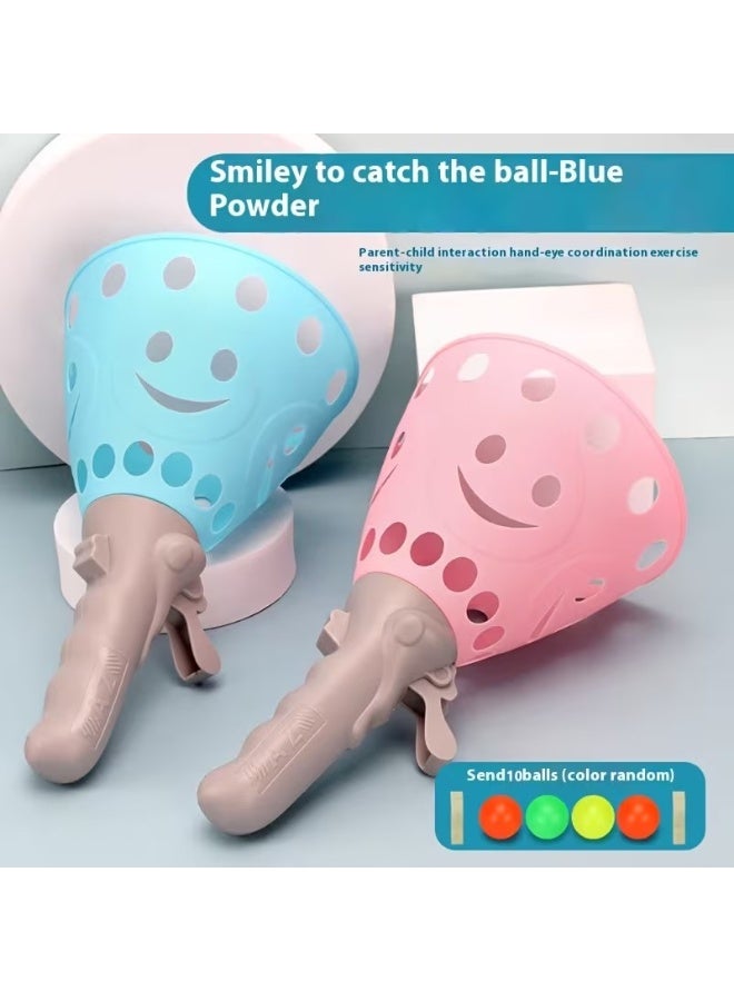 Goolsky Children's Cognitive & Motor Skill Development Toy - Parent-Child Interactive Catch Ball Game with Ergonomic Handles, Colorful Design (Pink/Blue) for Hand-Eye Coordination, Exercise & Family Bonding, Games for Toddlers, Playful Design, Perforated Design, Engaging Play, Lightweight Construction, Preschool Kids - Image 5