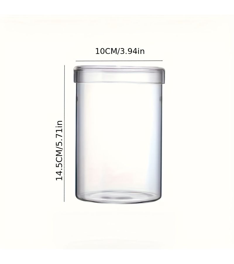 Cylindrical Double Hole Glass Bottle With Cap Breathable Micro Landscape Decor - Image 3