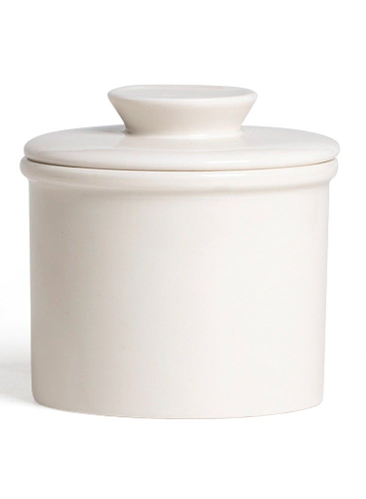 CUOPRU Ceramic butter mug, water sealed with lid, cheese sealed tank, creative western style butter - Image 1