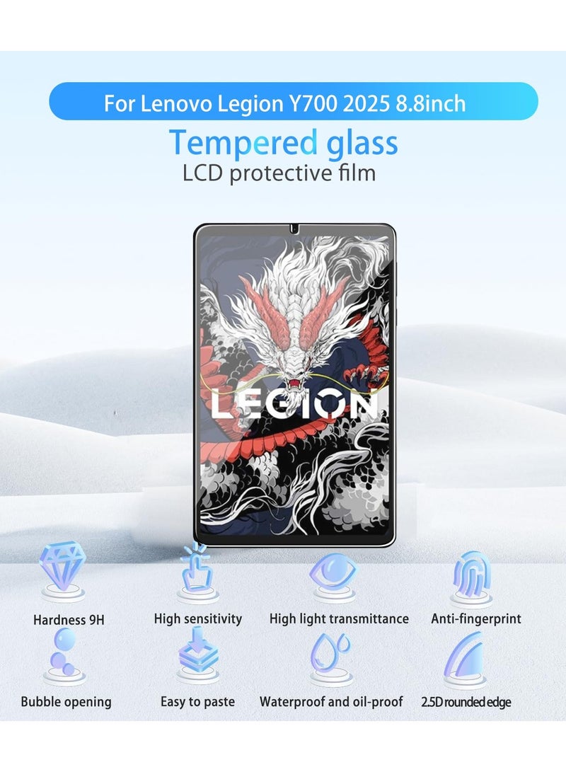 General [2 Pack]Screen Protector for Lenovo Legion Y700 2025 Tablet, HD Tempered Glass,9h Hardness,Scratch,Anti-Fingerprin,Tempered Glass Film Guard for Lenovo Legion Y700 2025 8.8inch Tablet  - Image 2
