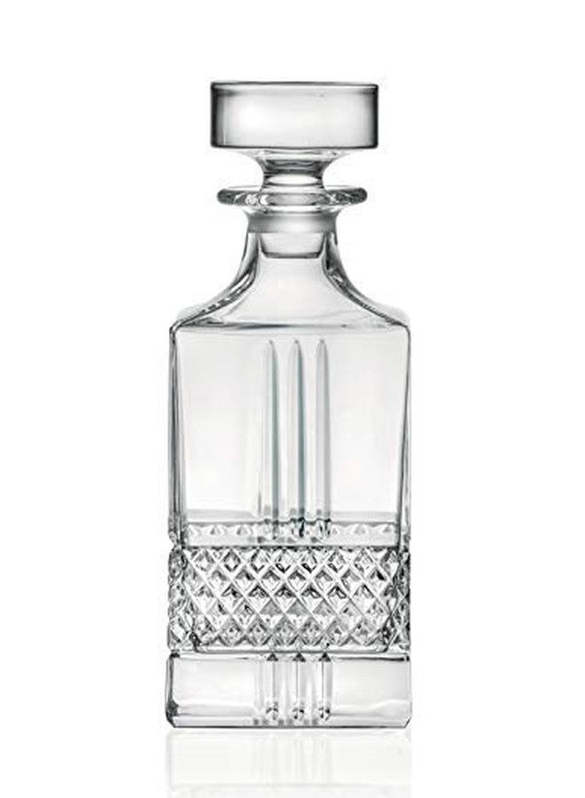 بارسكي طقم قارورة ويسكي وكؤوس مكون من 7 قطع - للويسكي، والمشروبات الروحية، والسكوتش، والبوربون - كريستال خالٍ من الرصاص - قارورة مربعة سعة 29 أونصة مع 6 أكواب مزدوجة سعة 12 أونصة - من بارسكي - صنع في أوروبا - Image 3