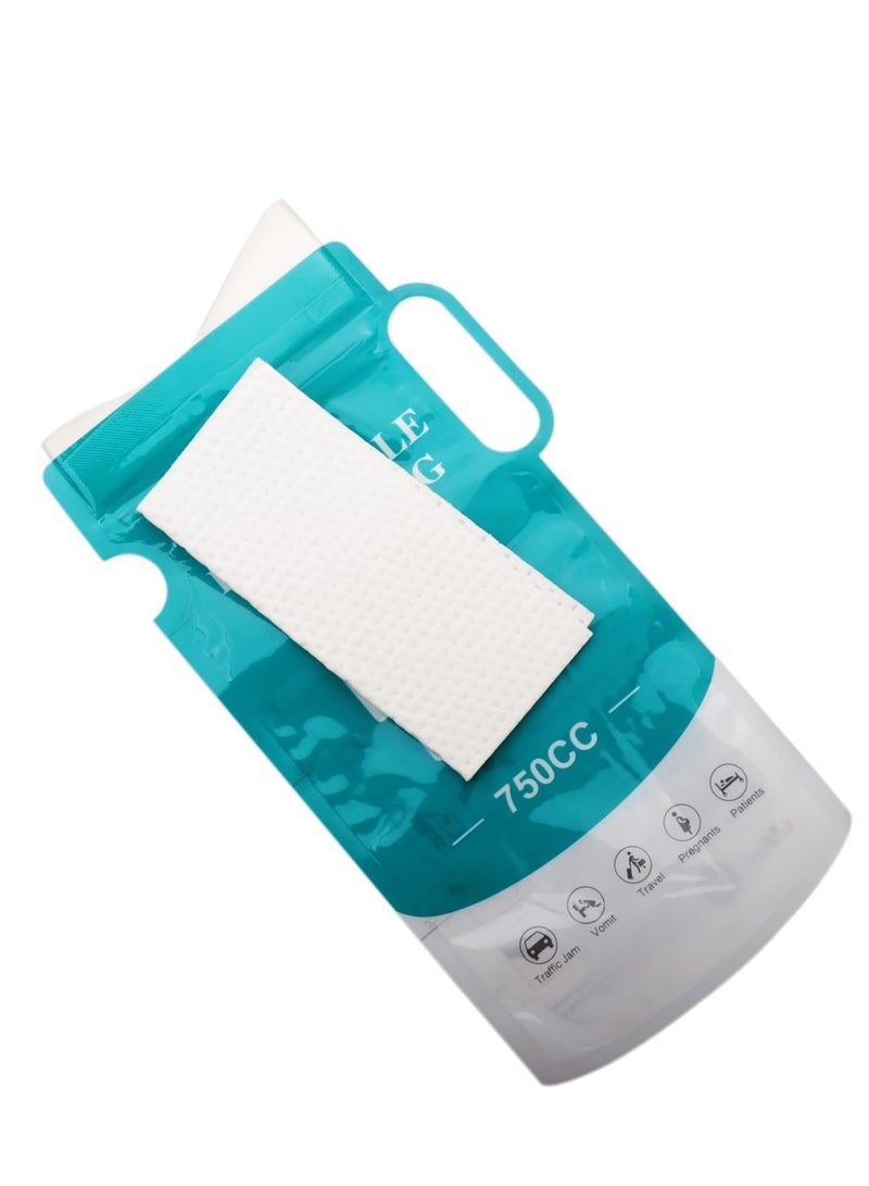 Captaintech Emergency Disposable Urinal Bags 750ML 12Pcs Trave Traffic Jam Portable Toilet Bag Camping Pee for Travel Hiking Men Women Kids  - Image 5
