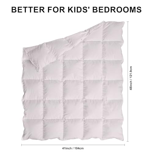 zzlamb Warm Baby Quilt Crib Comforter Small Duvet Insert, Toddler Down Comforter Kids Crib Blanket, Lightweight Soft Brushed Noiseless Shell Down Proof Machine Washable, Misty Grey 41x48in - Image 5