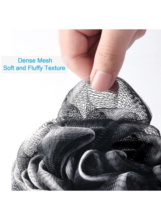 AmazerBath Loofah Sponge 60g/Piece, Loofah for Men Body Scrubber - Bath Sponge Loofa Set of 4 Black - Image 5