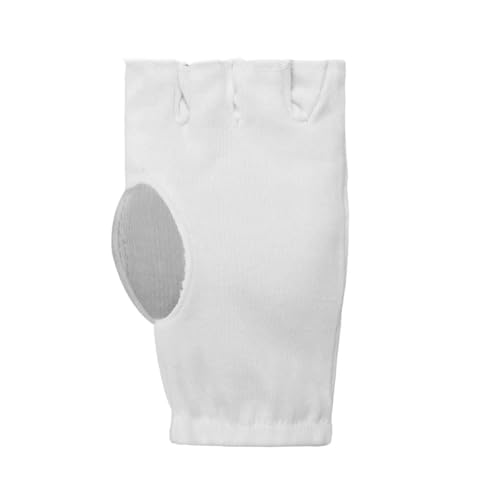 Gunn & Moore GM Fingerless Inner Gloves | Color: White | Size: Mens | Material: Cotton | For Men & Boys | Comfortable Fit | Highly Durable | Sweat Absorption | Double sided sweatband | Better grip - Image 2