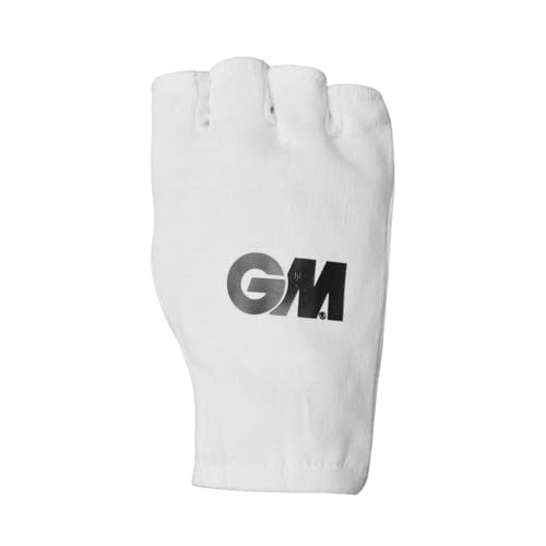 Gunn & Moore GM Fingerless Inner Gloves | Color: White | Size: Mens | Material: Cotton | For Men & Boys | Comfortable Fit | Highly Durable | Sweat Absorption | Double sided sweatband | Better grip - Image 3