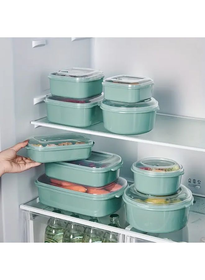 6pcs Airtight Food Storage Container Set PP Material Microwave Safe Portable Stackable - Image 2