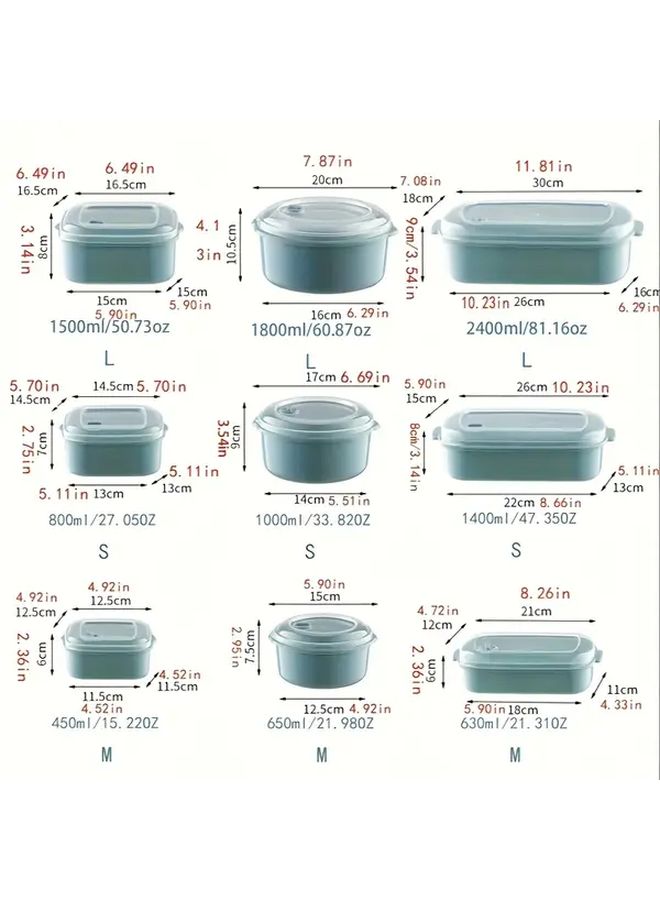 6pcs Airtight Food Storage Container Set PP Material Microwave Safe Portable Stackable - Image 3