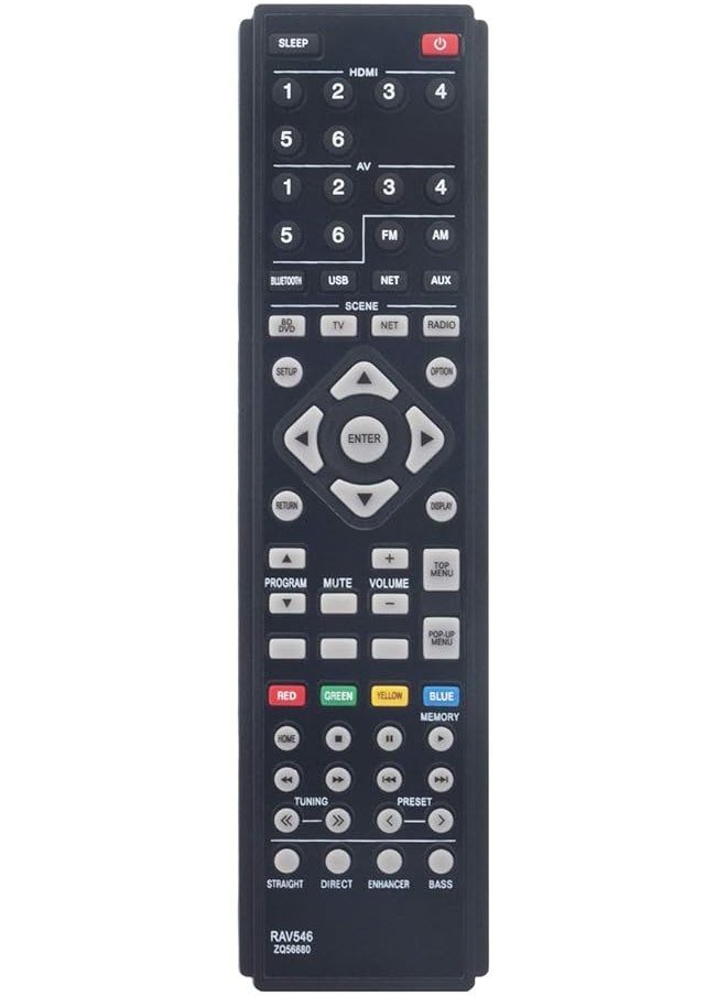 erorex - Replaced Remote Control Rav546 Zq56680 Fit For Yamaha Av Receiver Rxa550 Rx S601D Rxs601D Rxs601 Rav546 Zq56680 Rx S601 Rx A550 - Image 1