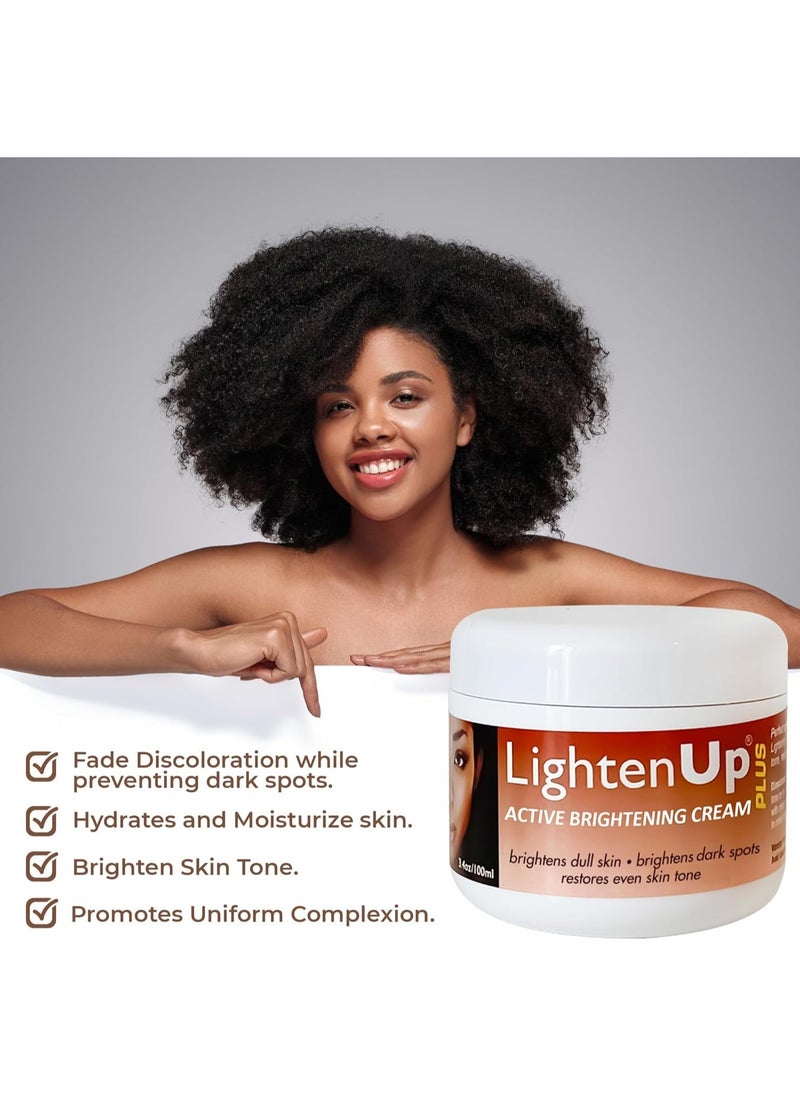 LightenUp Plus Active Brightening Cream 100ml – Targets Dark Spots, Scars & Uneven Skin Tone