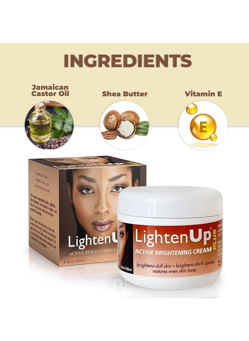 LightenUp Plus Active Brightening Cream 100ml – Targets Dark Spots, Scars & Uneven Skin Tone