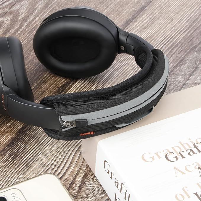 Meyaar Universal Replacement Headphone Headband Case, Headband Cushion Pad Cover Compatible with Boat, Boult, Sony, Bose, Beats, JBL Headphones, Leather Fabric Head Band Cover (Black) - Image 5