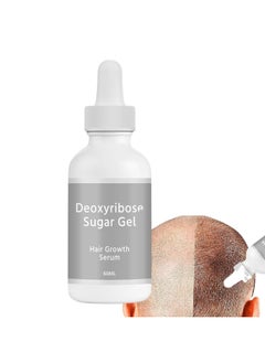 Deoxyribose Sugar Gel Hair Growth, Hair Growth Oil, 60ml Deoxy Ribose Sugar Hair Growth Serums, Growing Hair Oil Scalp Gel For Hair Strengthening, Mild Hair Thickening Gel Safe Oil for Men Women
