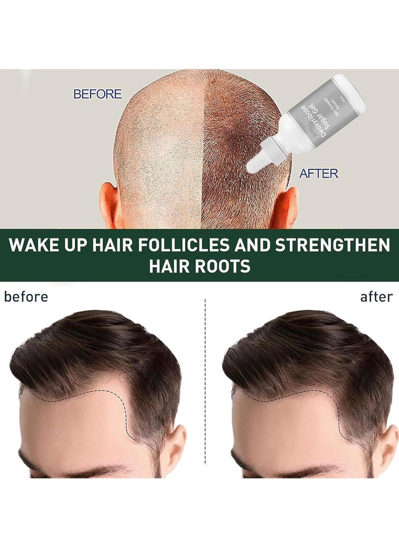 ATRJSZ - Deoxyribose Sugar Gel Hair Growth, Hair Growth Oil, 60ml Deoxy Ribose Sugar Hair Growth Serums, Growing Hair Oil Scalp Gel For Hair Strengthening, Mild Hair Thickening Gel Safe Oil for Men Women - Image 1