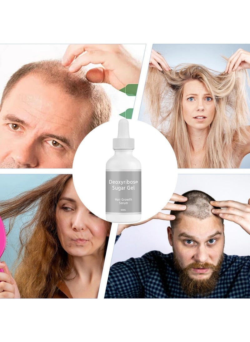 ATRJSZ - Deoxyribose Sugar Gel Hair Growth, Hair Growth Oil, 60ml Deoxy Ribose Sugar Hair Growth Serums, Growing Hair Oil Scalp Gel For Hair Strengthening, Mild Hair Thickening Gel Safe Oil for Men Women - Image 1