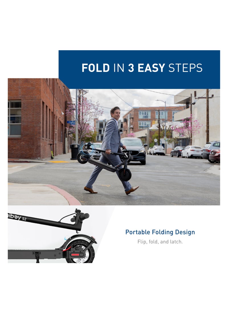 HIBOY - Hiboy S2 Electric Scooter, 8.5",9" Tires, Up to 17 Miles Range, 350W Motor&19 MPH Portable Folding Commuting Electric Scooter for Adults with Double Braking System and App - Image 1