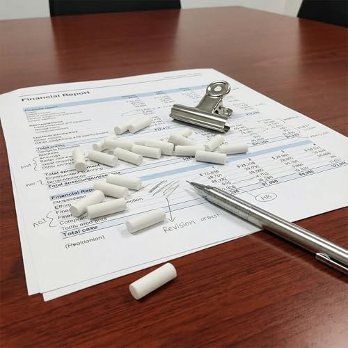 Lekgavd 50 Pcs Mechanical Pencil Eraser Refills, White Refill Erasers for Propelling Pencils, Universal Traceless Eraser Replacement for Office Notebook Drafting - Image 3