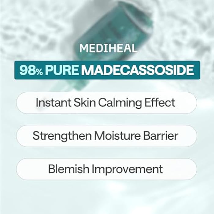 Mediheal Madecassoside Essential Sheet Mask Blemish Repair 10 pcs. 98% Purity Madecassoside & Hyaluronic Acid Included. Enhancing Moisture Barrier & Skin Texture Care. Vegan Formula Sheet Mask - Image 4