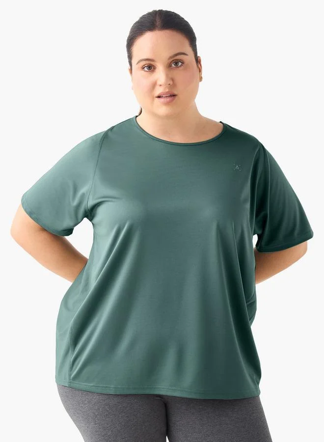 ADOT by Splash Layer Detail T-shirt with Round Neck and Short Sleeves