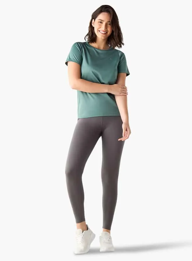 ADOT by Splash Layer Detail T-shirt with Round Neck and Short Sleeves