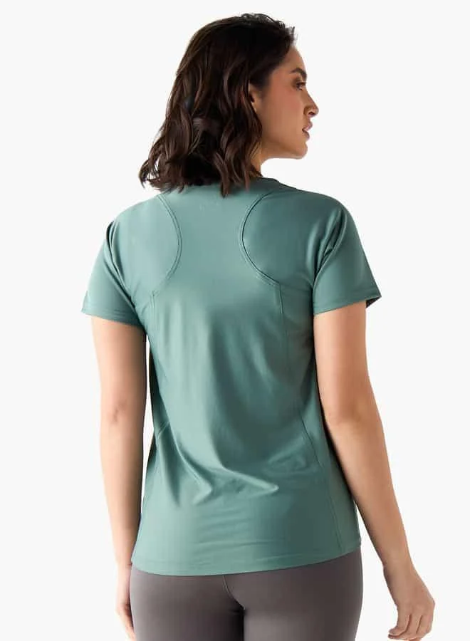 ADOT by Splash Layer Detail T-shirt with Round Neck and Short Sleeves