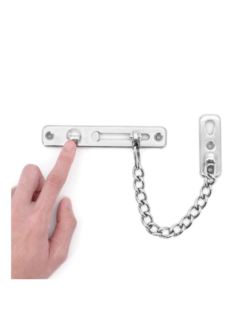 Stainless Steel Anti-Theft Chain, Safety Chain Thicker Door Chain Lock Security Chain Door Buckle Room Door Anti-Theft Buckle for Home Apartment Bedroom - Image 4