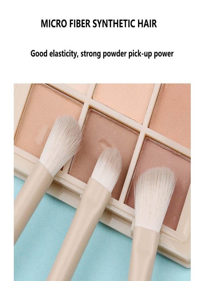 Coshine 6 In 1 Flip Mirror Travel Makeup Brush Set With Brush Cleaning Sponge, COSHINE 3pcs Eye Makeup Brushes Double Head Bristles With Mirror and Case - Image 2