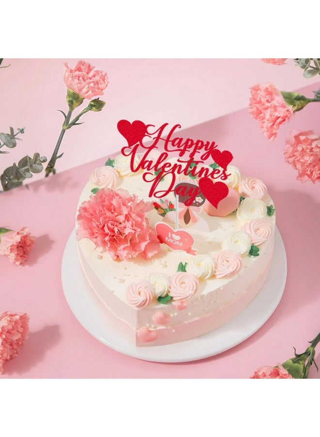 CANIPHA 24Pcs Valentine's Day Happy Birthday Cake Sign Decoration, Heart Themed Cake Topper for Home Party Anniversary Supplies - Image 5