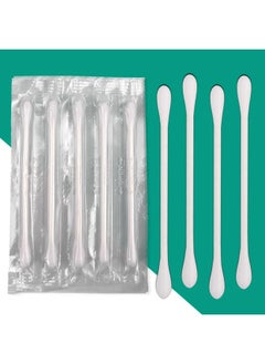 HQSLsund 200 Pack Cotton Swabs, Individually Wrapped Cotton Swab, Individually Wrapped Double Tipped Paper Sticks for Ear, Make-up(Double Round End)  - Image 1