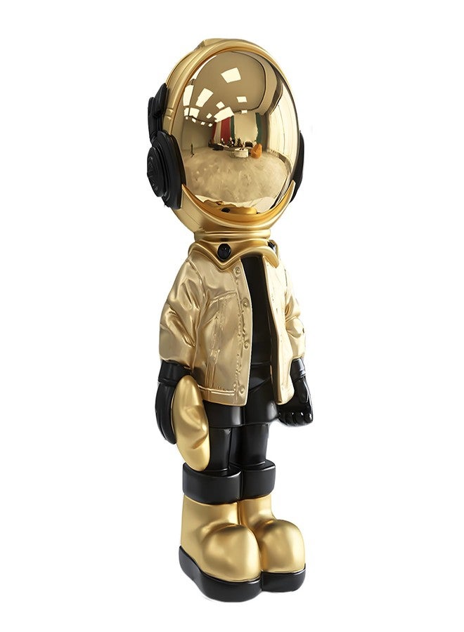 Dosker Small Astronaut Statues Mini Spaceman Sculpture Polyresin Arts Gifts Gold Figurine Ornament Room Decor for Men,Home and Desktop Accessories Tabletop Decoration, Living Room, Office, Bookshelf - Image 1