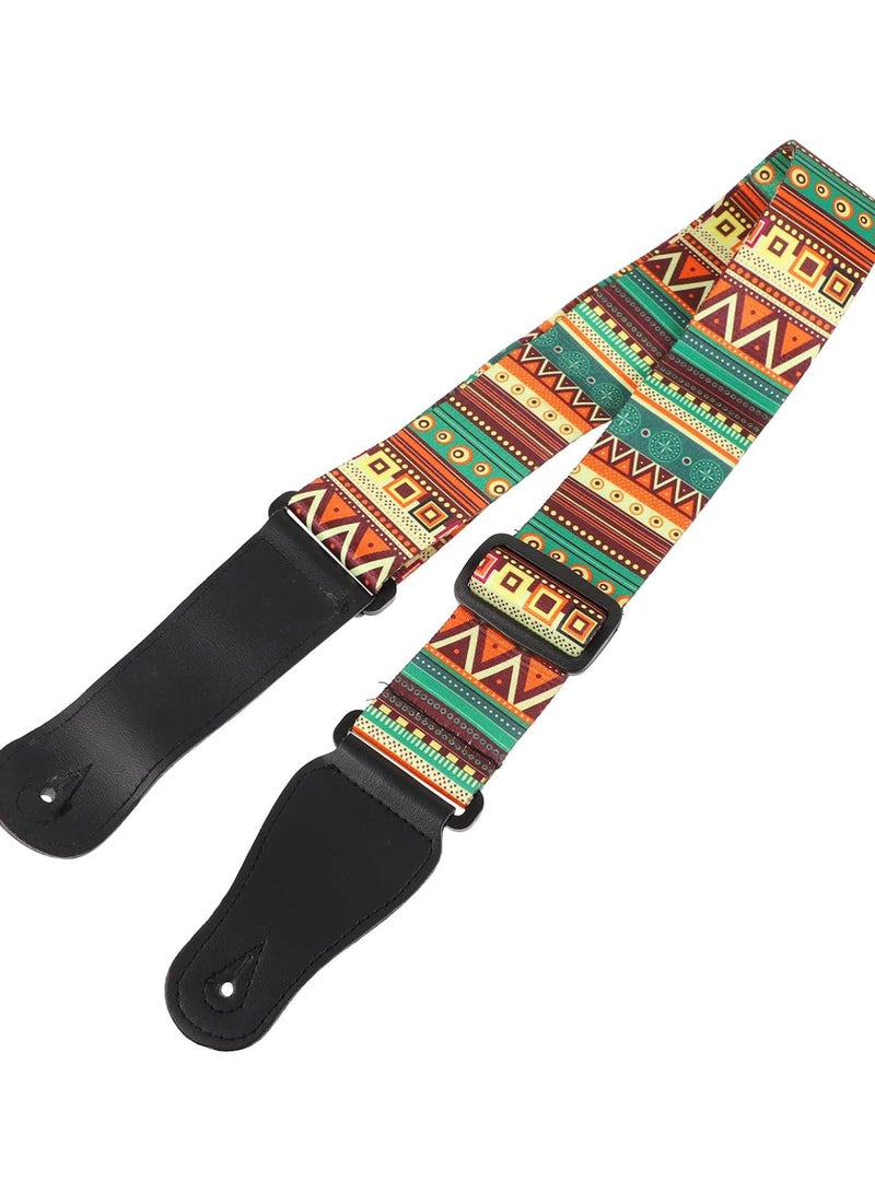 GGOOT 1pc Ukulele strap Electric Guitar strap guitar hook Polyester Guitar Strap acoustic guitar strap wall mounted hooks adjustable straps guitar shoulder belt cloth button bass  - Image 1