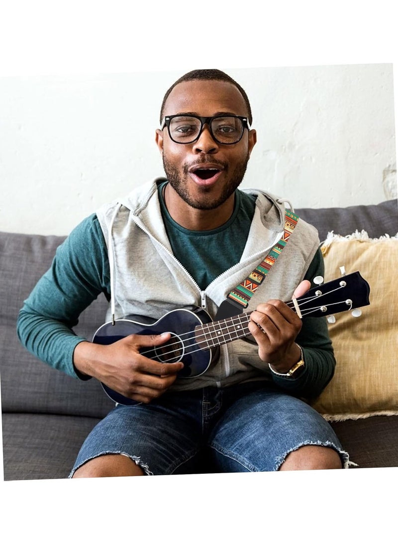 GGOOT 1pc Ukulele strap Electric Guitar strap guitar hook Polyester Guitar Strap acoustic guitar strap wall mounted hooks adjustable straps guitar shoulder belt cloth button bass  - Image 3
