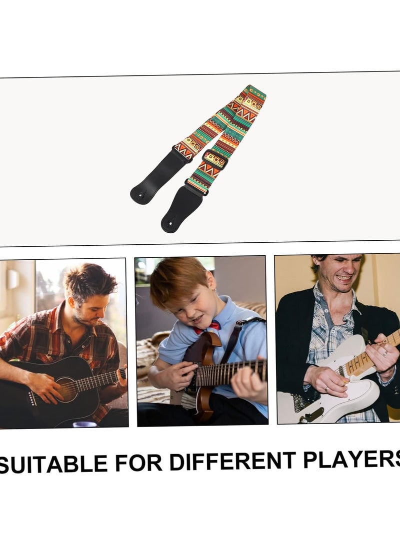 GGOOT 1pc Ukulele strap Electric Guitar strap guitar hook Polyester Guitar Strap acoustic guitar strap wall mounted hooks adjustable straps guitar shoulder belt cloth button bass  - Image 2