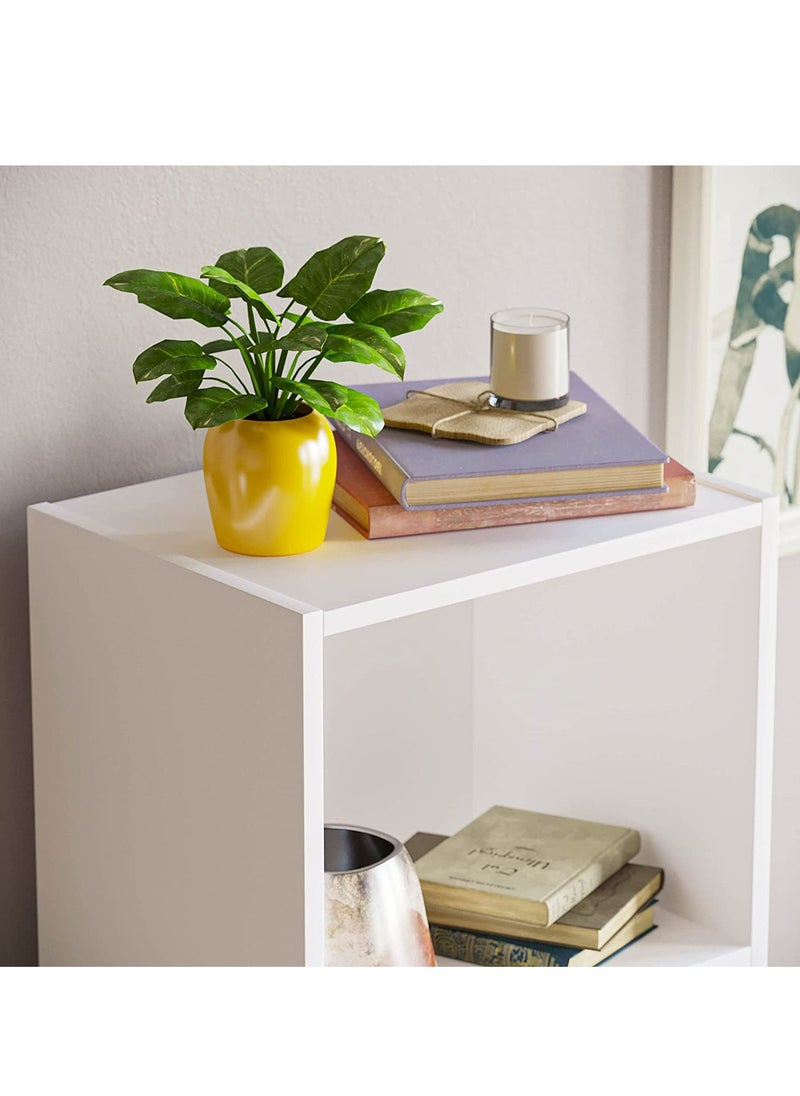 MODERN HOME - Bookcase and accessory Display Unit of wood 4Tier white - Image 1