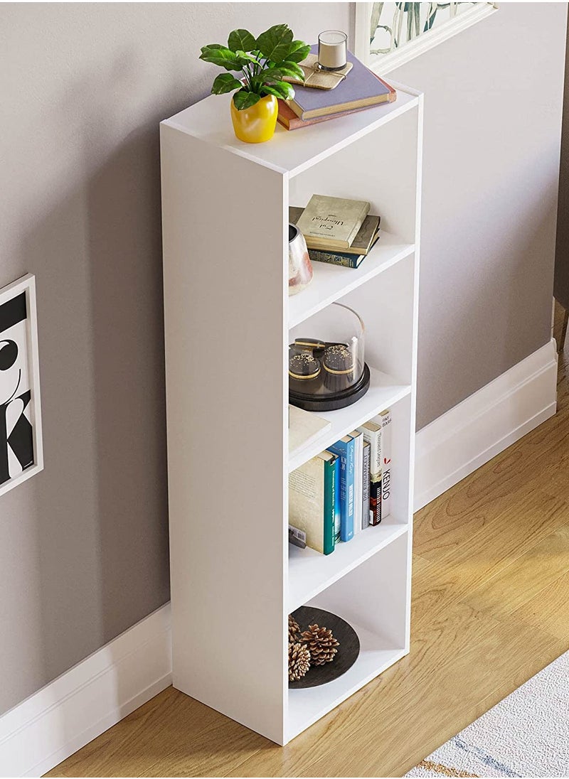 MODERN HOME - Bookcase and accessory Display Unit of wood 4Tier white - Image 1