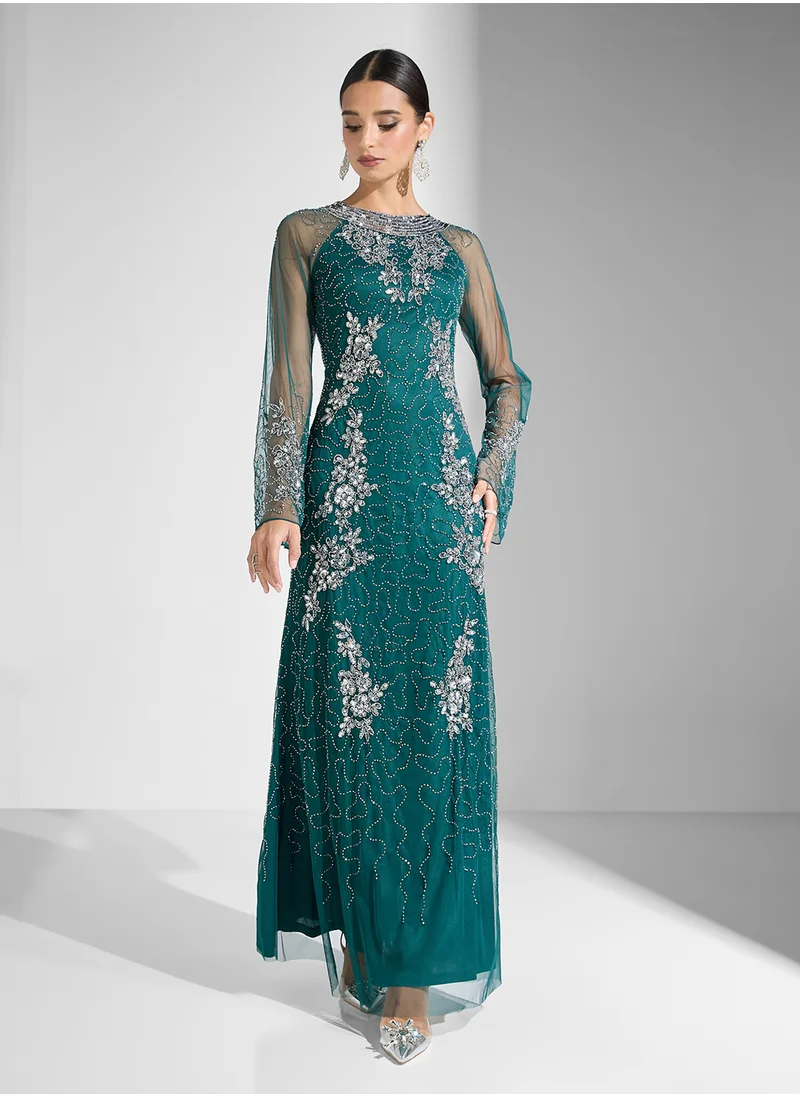 Amelia Rose Embellished Maxi Dress