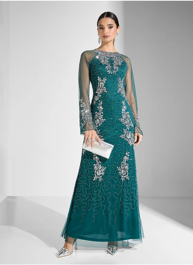 Amelia Rose Embellished Maxi Dress