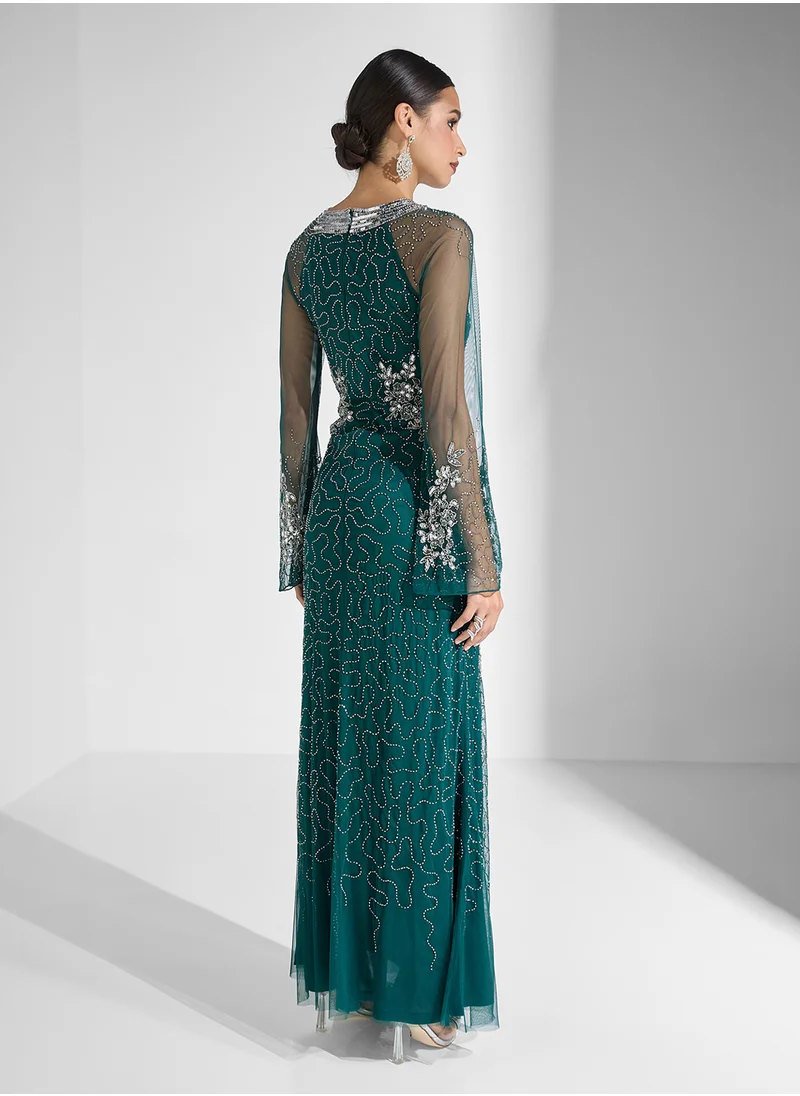 Amelia Rose Embellished Maxi Dress